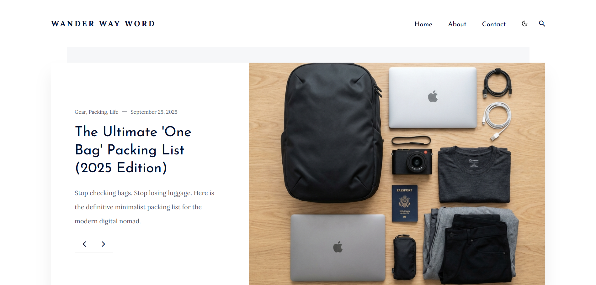 WanderWayWord - personal blog website